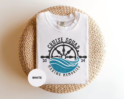 a white t - shirt with the words cruise squad on it