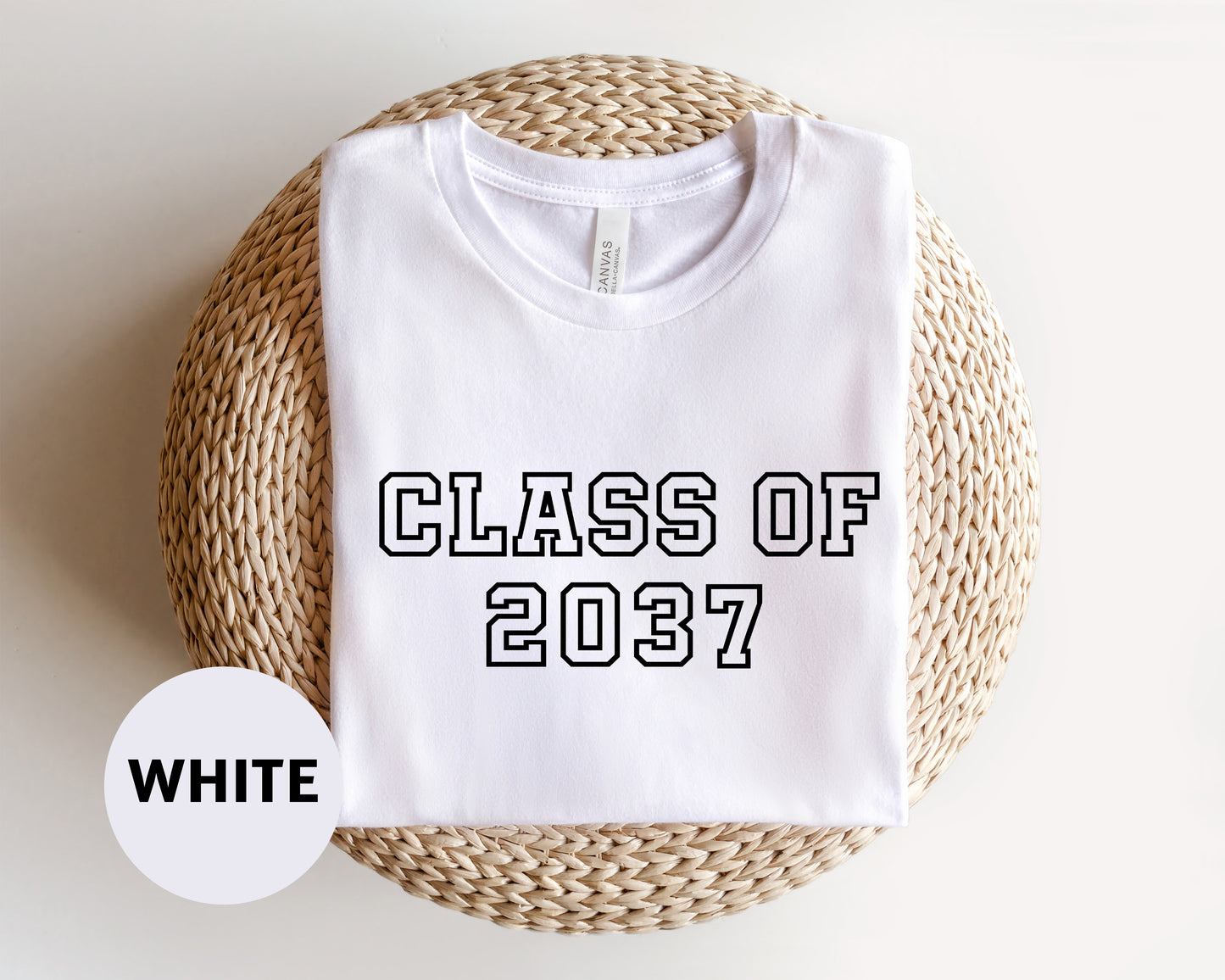 a white t - shirt with the words class of 202 printed on it