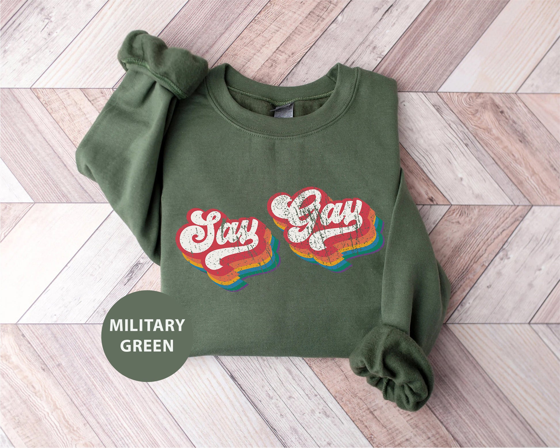 a green sweatshirt with the words stay cozy on it