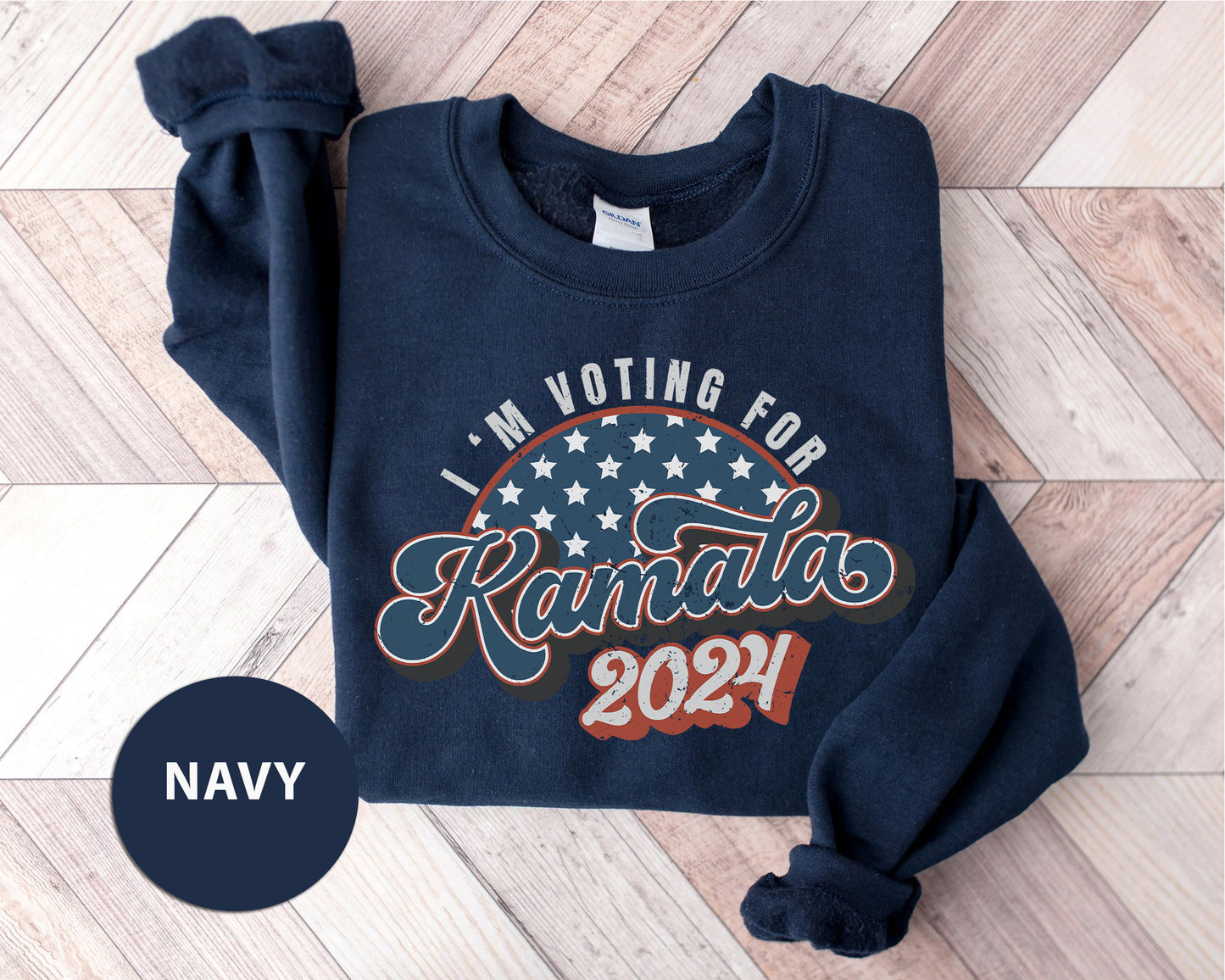 Gildan Unisex Sweatshirt - "I'm Voting for Kamala 2024" - Empower Your Vote- Gift For American elections 2024