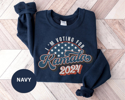 Gildan Unisex Sweatshirt - "I'm Voting for Kamala 2024" - Empower Your Vote- Gift For American elections 2024