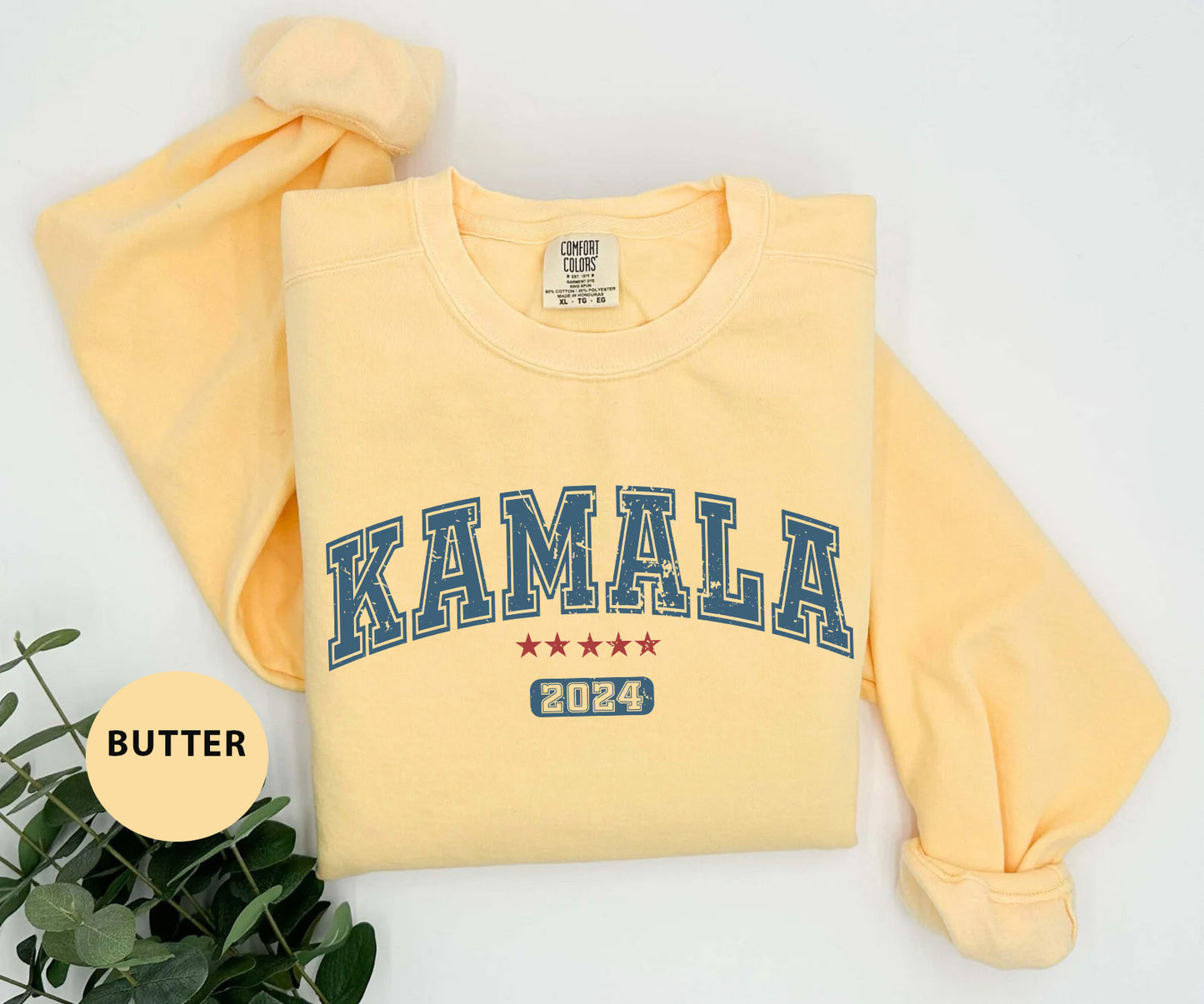 Comfort Colors Unisex Sweatshirt - "Kamala 2024" - Show Your Support- Gift for American Elections 2024