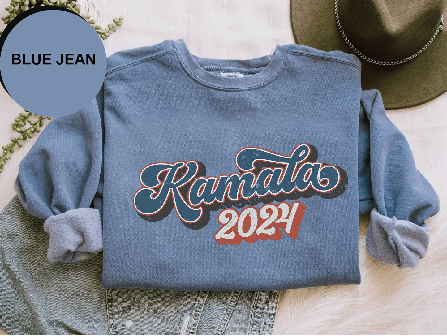 a blue sweatshirt with the words kanata on it