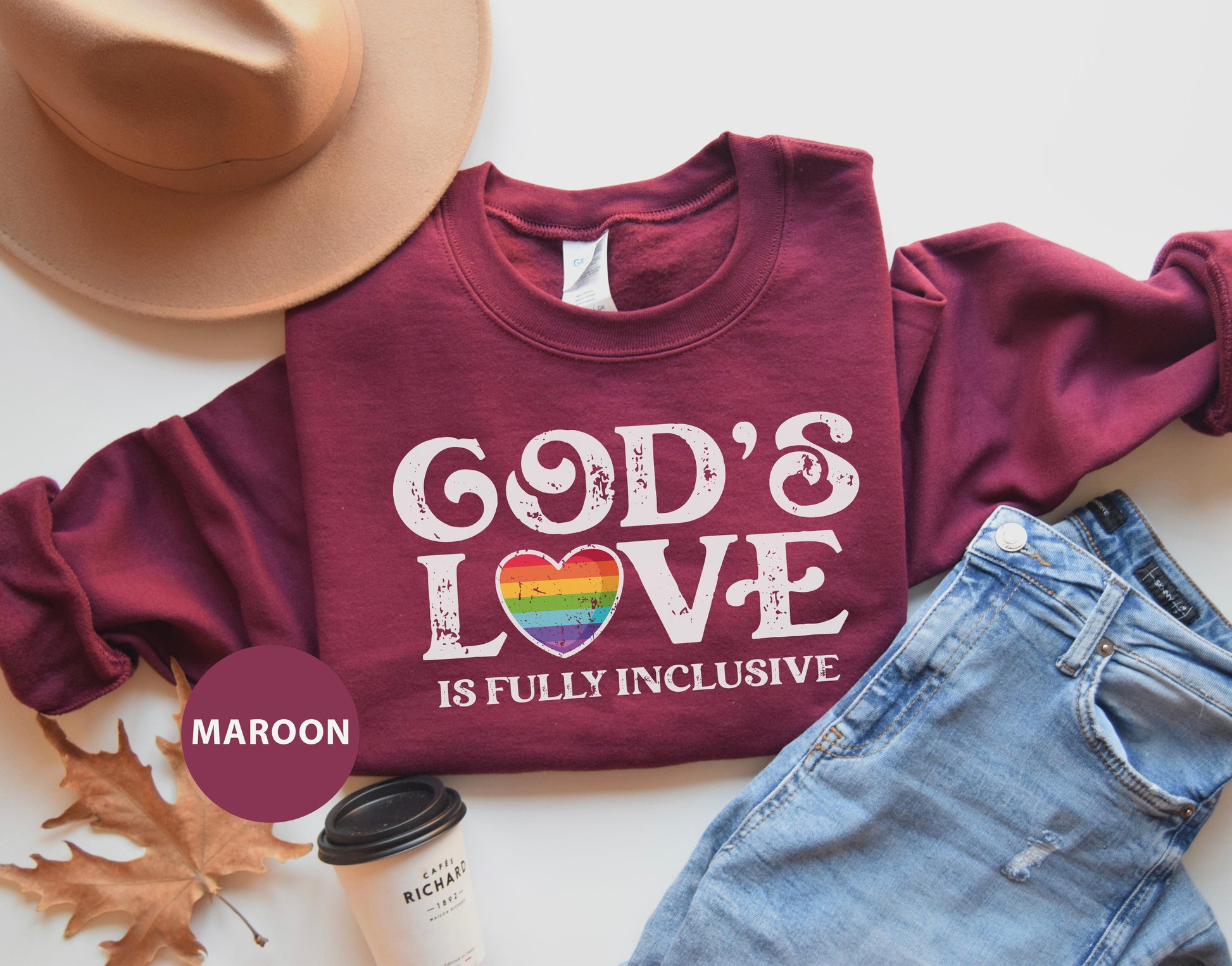 a t - shirt that says god's love is fully inclusive