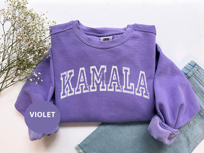 a purple sweatshirt with the word kalamala on it