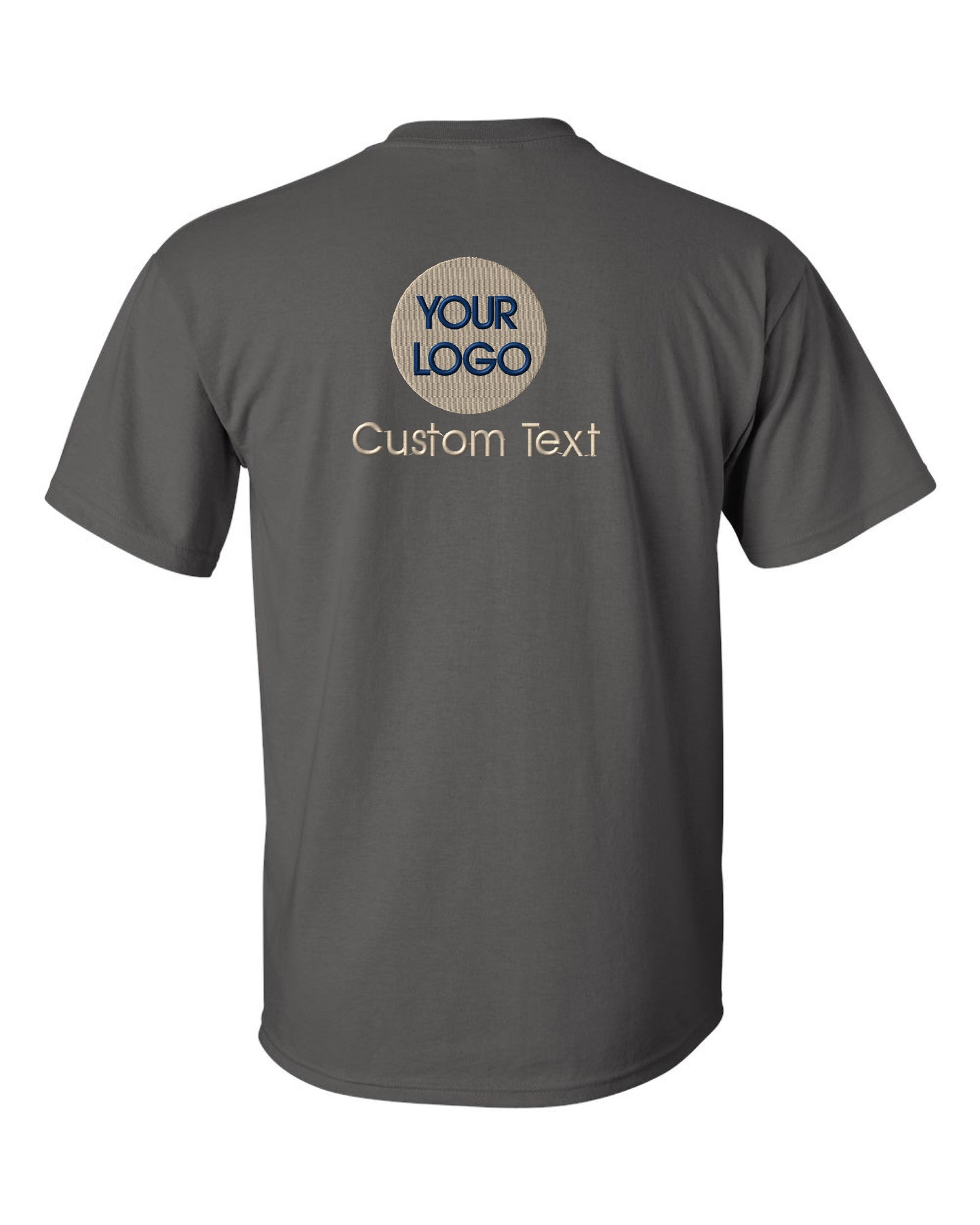 a gray t - shirt with the words your logo on it