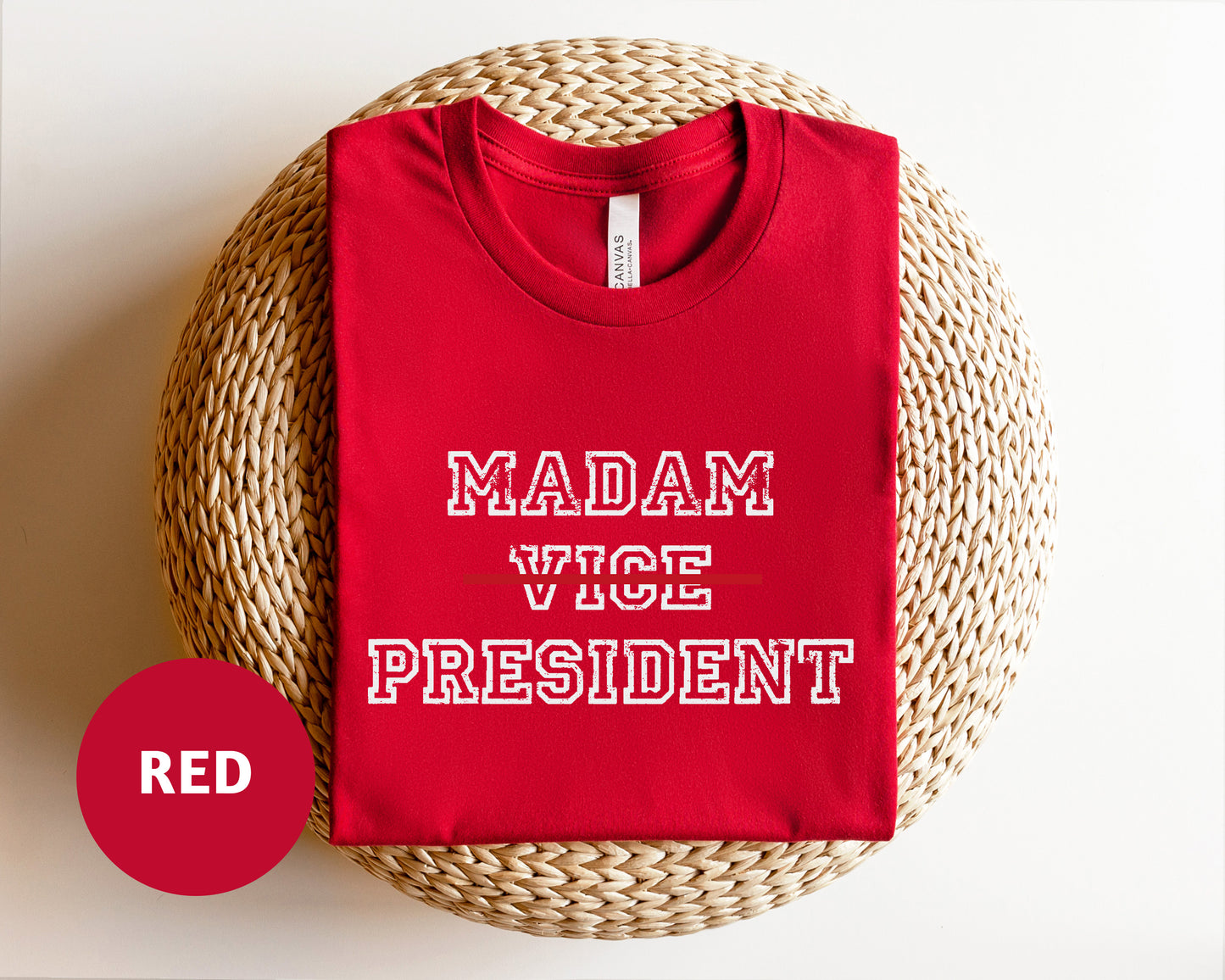 T-Shirt for Kamala Harris Supporters - Unique "Madam. Vice. President." Print - Perfect for the 2024 Elections