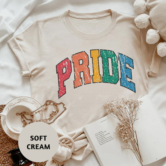 a white shirt with the word pride on it