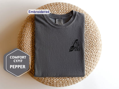 a gray t - shirt with the words comfort c777 pepper on it