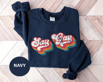 a navy sweatshirt with the words stay cozy on it