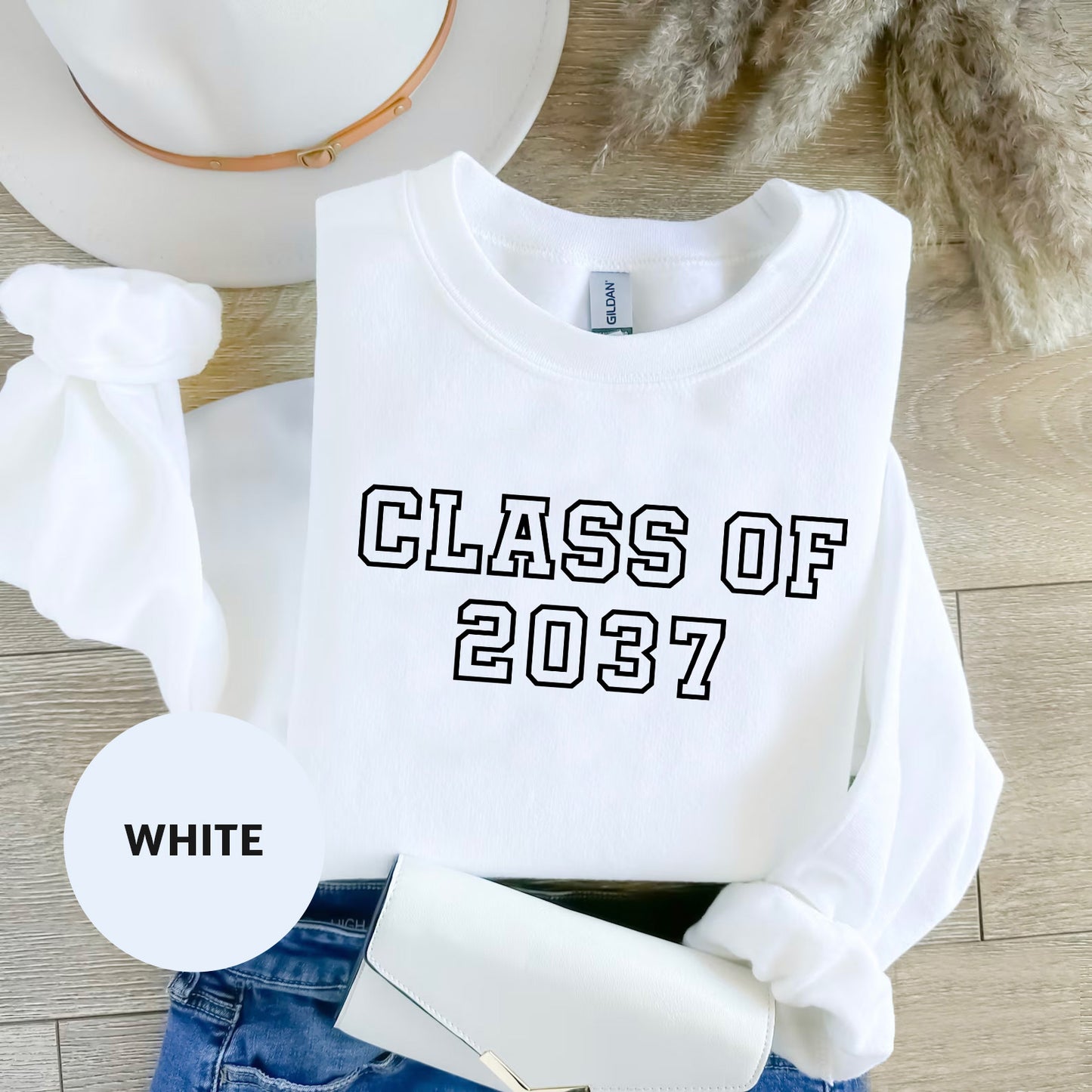 a white shirt with the words class of 2097 printed on it