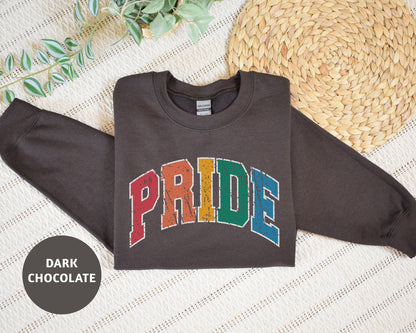 a brown shirt with the word pride on it