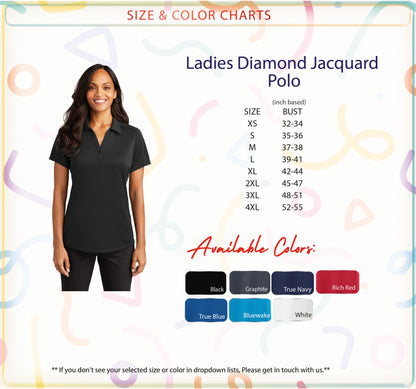 ladies&#39;s diamond jacquad polo shirt