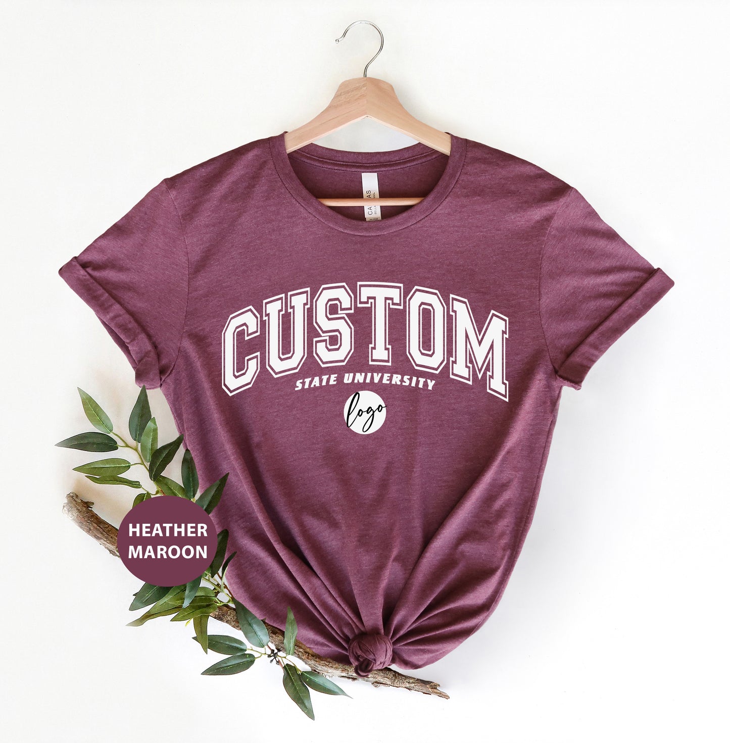 a t - shirt with the word custom on it