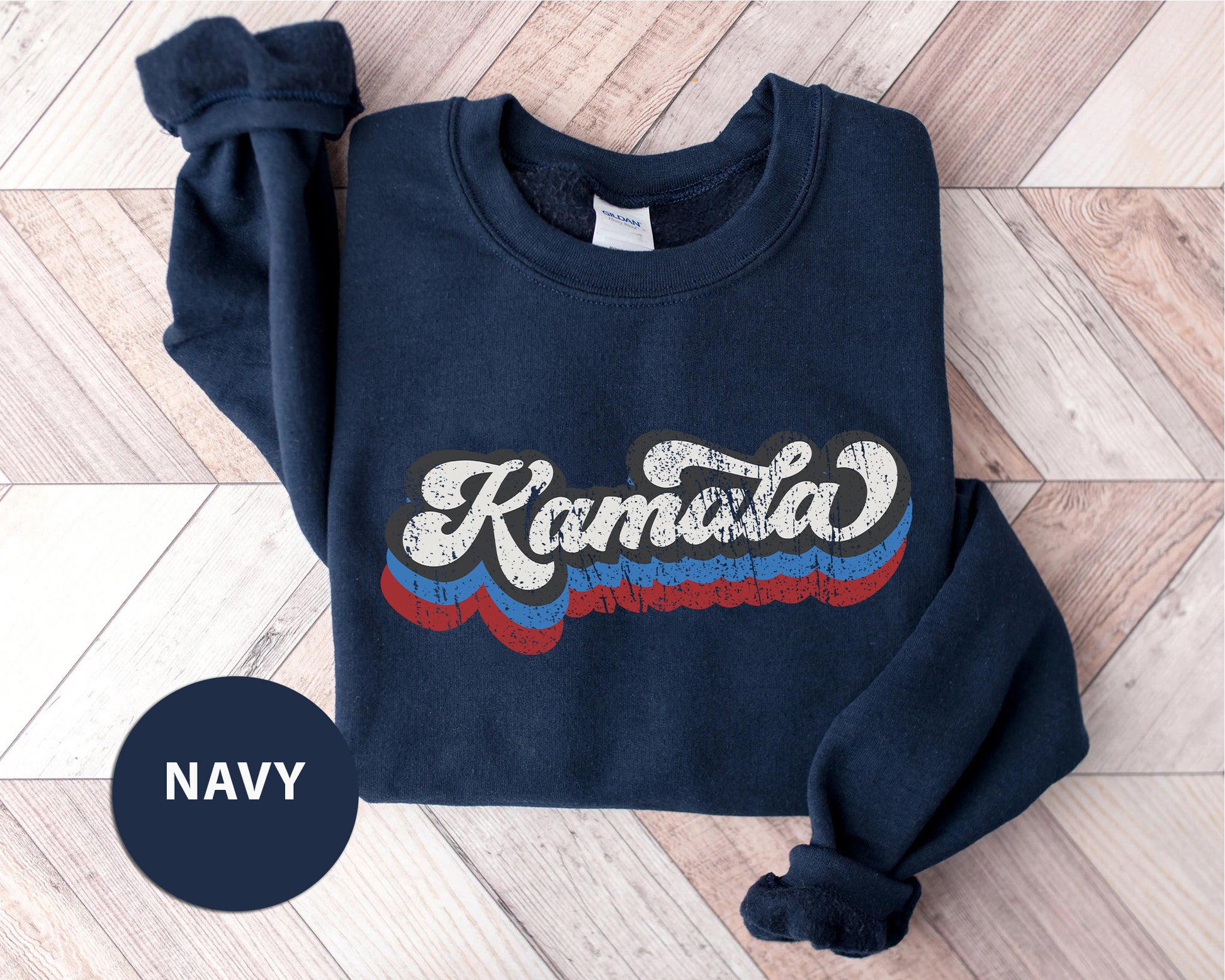 a navy sweatshirt with the word kansas on it