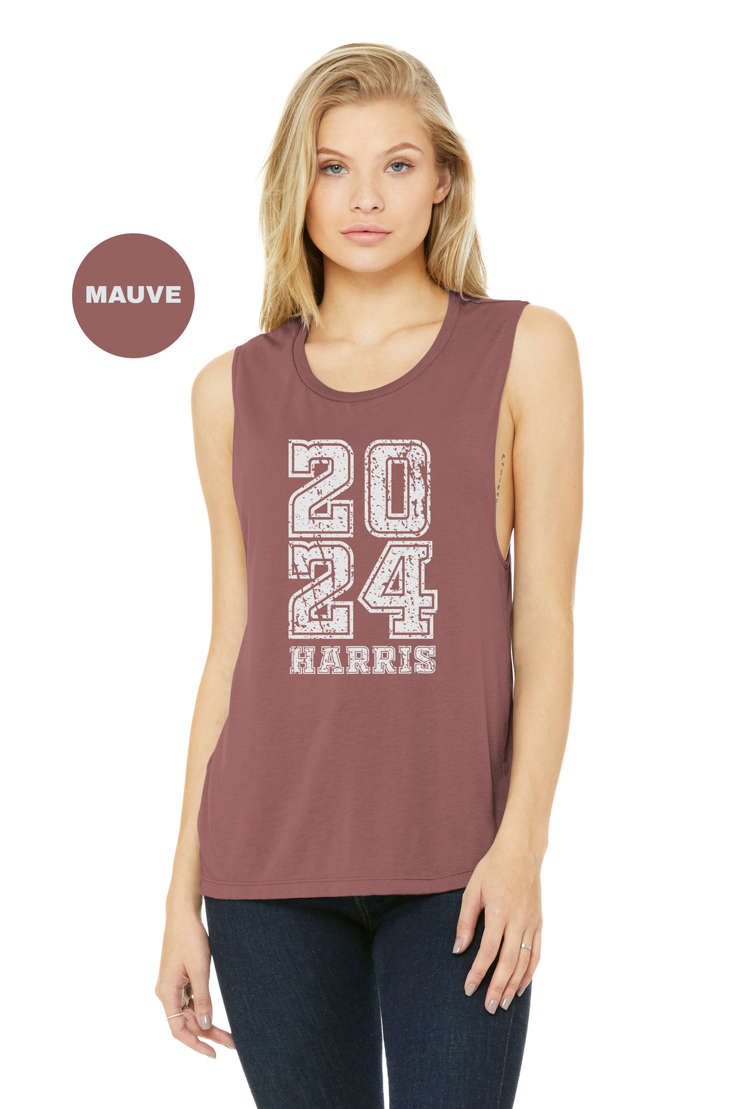 a woman wearing a tank top with the number twenty forty forty forty forty forty forty