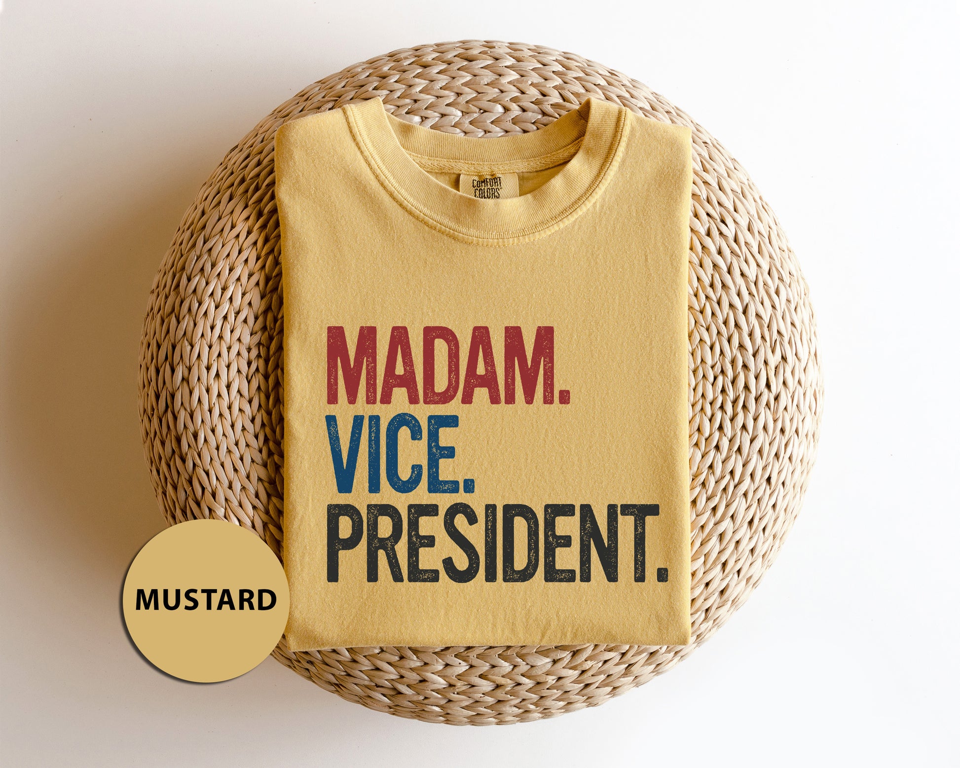 a t - shirt that reads madam vice president