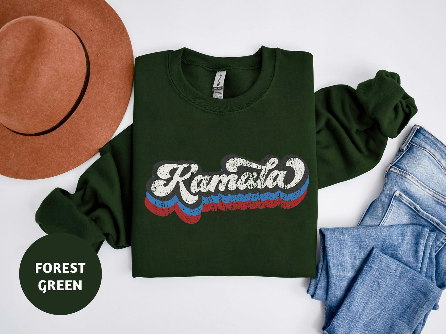 Unisex Sweatshirt Featuring "Kamala" Print - Show Your Election Spirit for Kamala Harris 2024