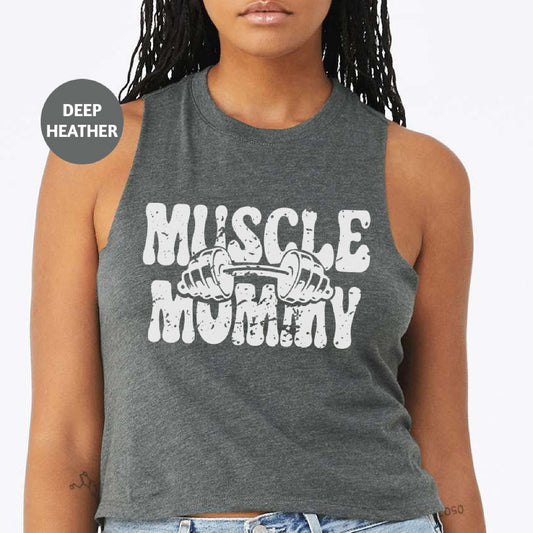 a woman wearing a muscle muscle tank top