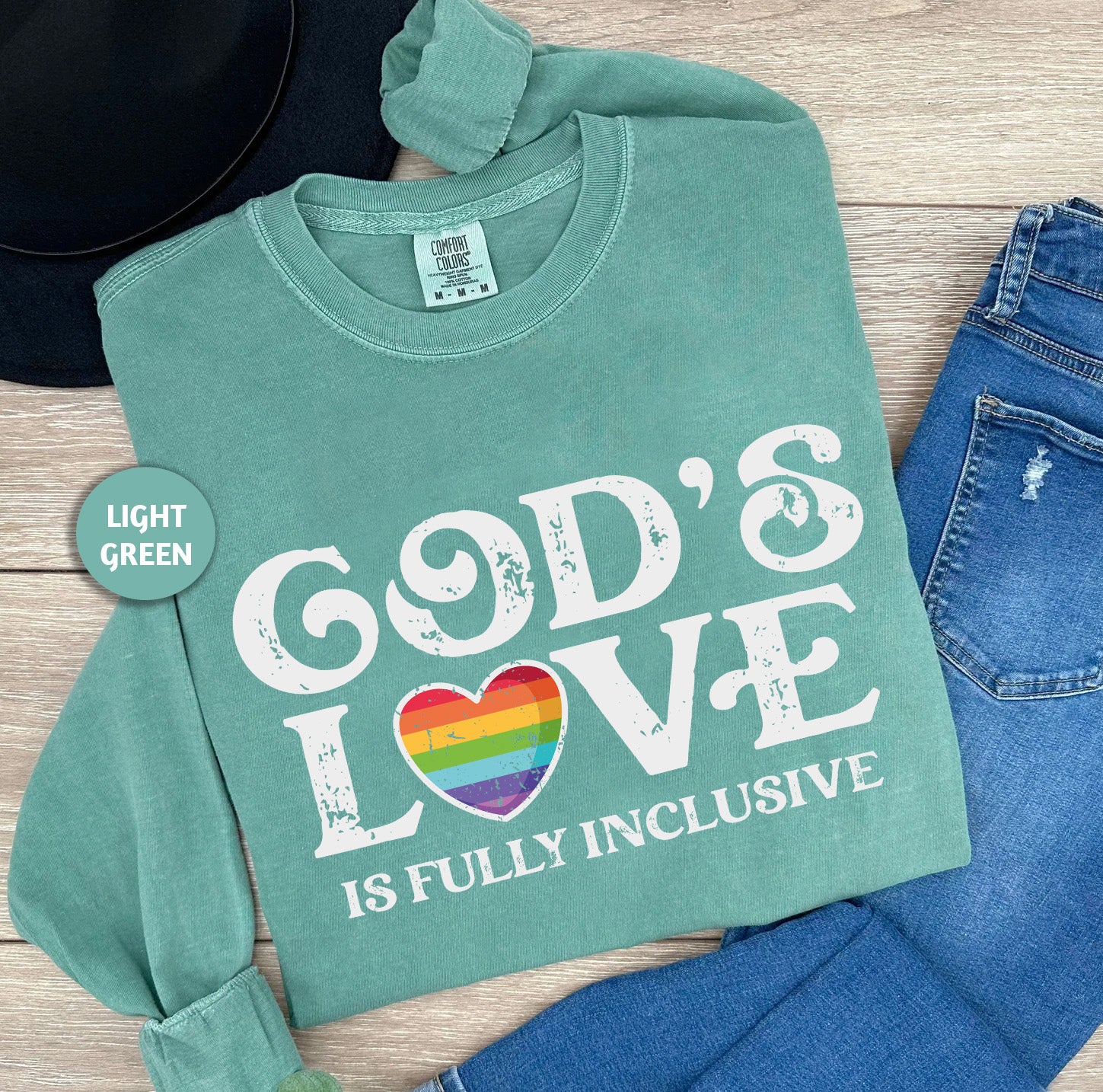 a t - shirt that says god's love is fully inclusive