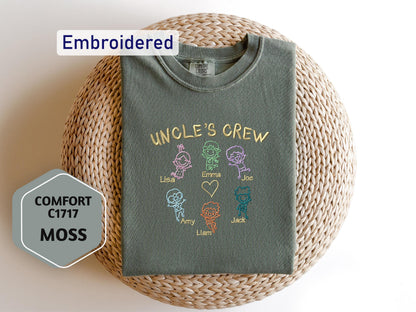 a t - shirt with the words uncle's crew on it