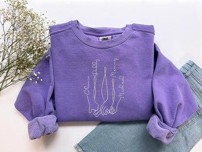 a purple shirt with a skeleton on it