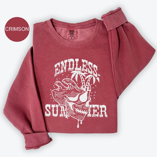 a red shirt with a skull on it