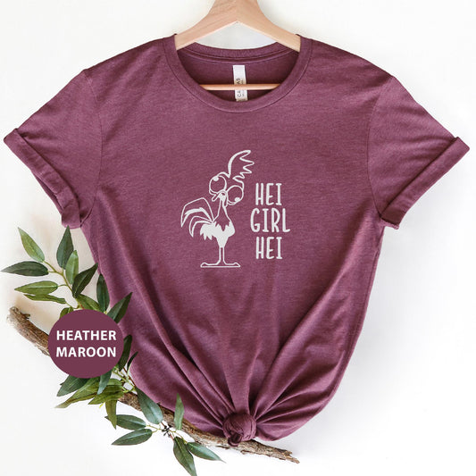 a women's t - shirt with a picture of a rooster on it