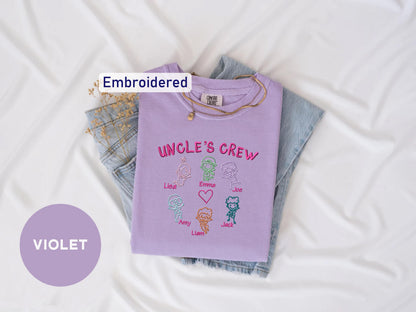 a t - shirt that says uncle's crew on it