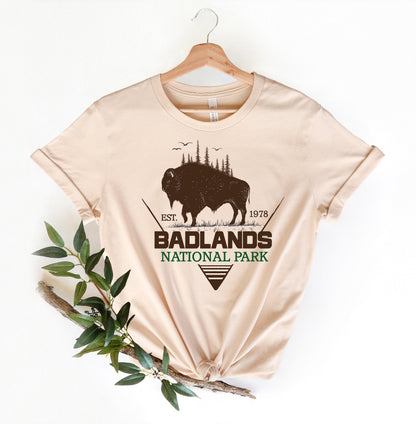 a t - shirt that says badlands national park on it