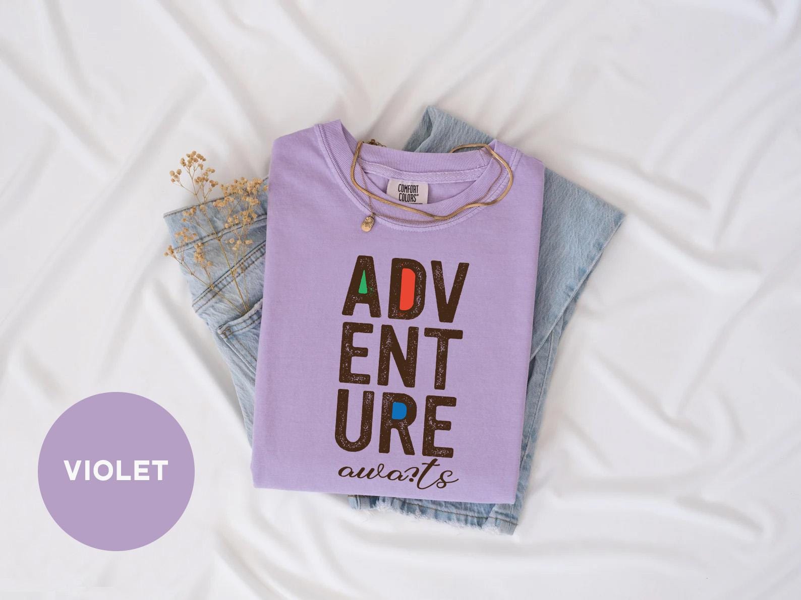 a t - shirt that says adv ent sure awaits