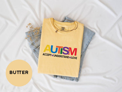 a t - shirt with the words autism on it