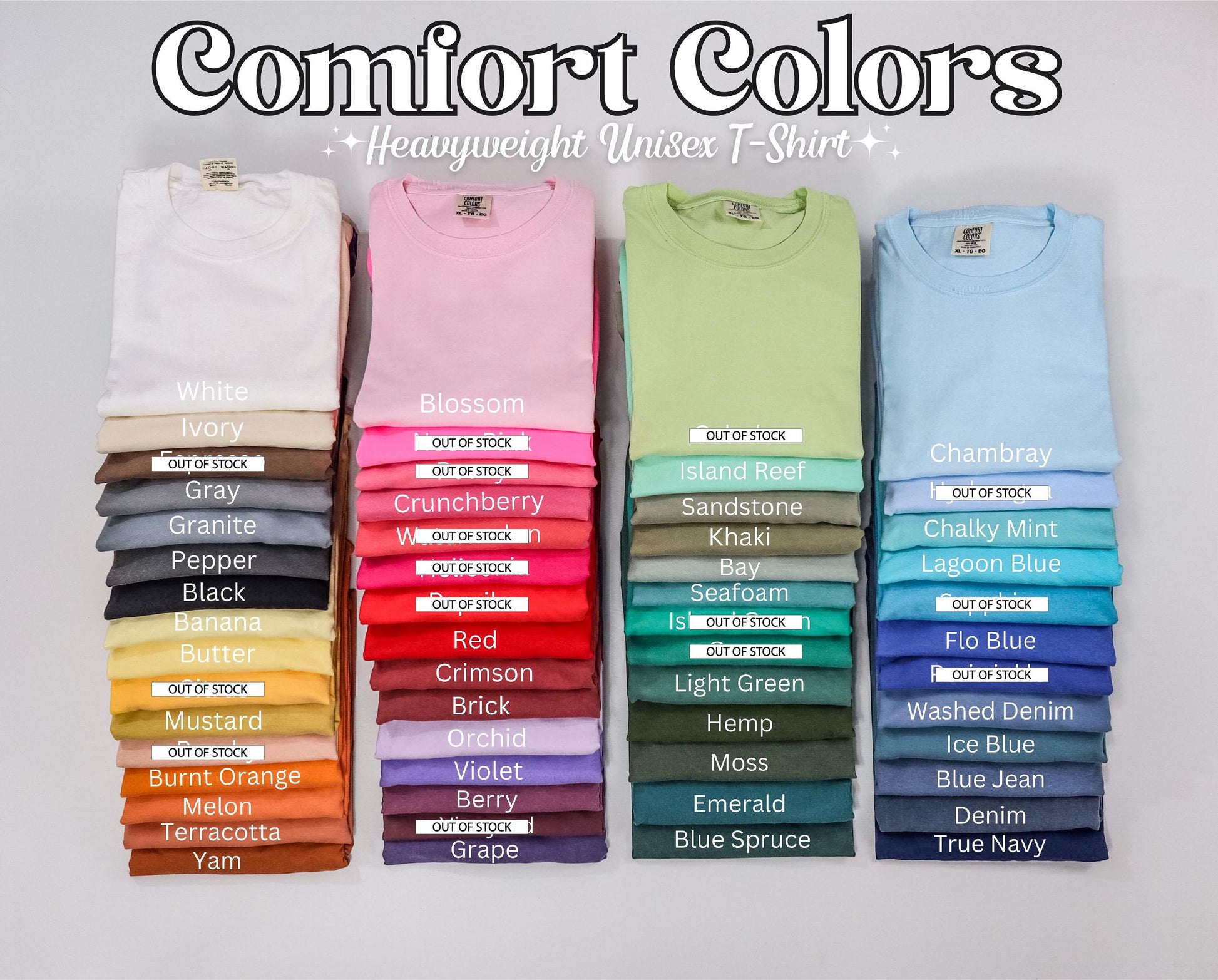 a group of t - shirts with different colors of them