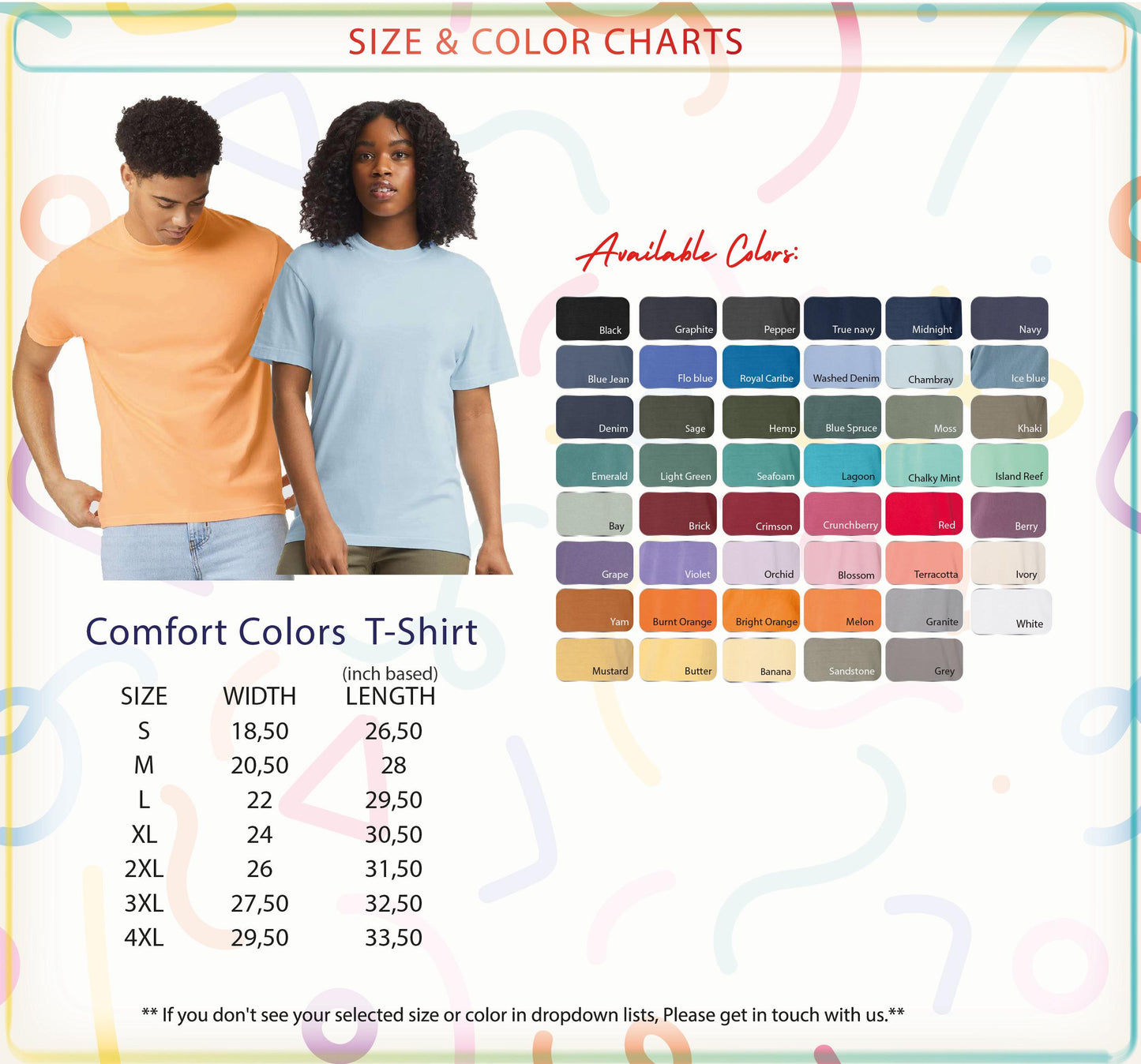 Custom Embroidered Tee – Personalized Business Uniform with Comfort Colors Cotton