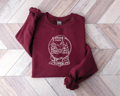 Cozy Winter Cabin Hoodie & Sweatshirt, Snow Globe Nature Gift, KingArtDesigner