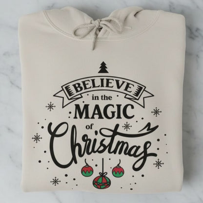 Christmas Magic Hoodie & Sweatshirt, Holiday Faith Gift, KingArtDesigner