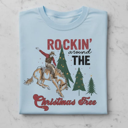 Western Christmas Cowboy Tee - Country Holiday Shirt Gift With Rustic Charm