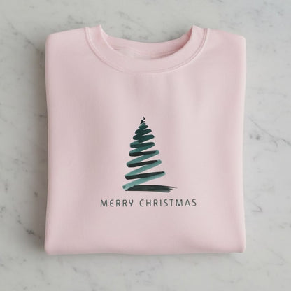 Minimal Christmas Tree Hoodie & Sweatshirt, Holiday Winter Gift, KingArtDesigner