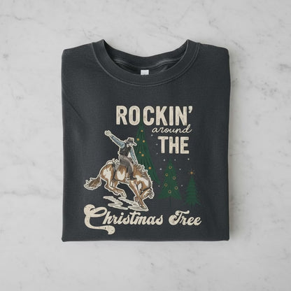 Western Christmas Long Sleeve Tee - Cowboy Holiday Shirt Gift - Vintage Style