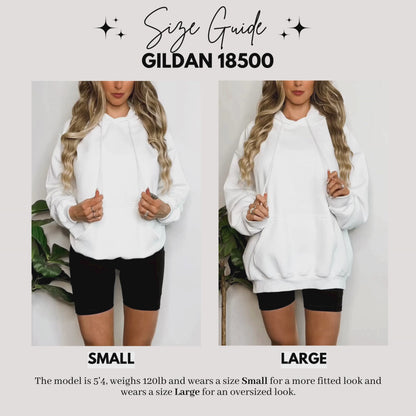 Gildan Hoodie with Personalized Ultrasound Embroidery - Unique Pregnancy Announcement Apparel