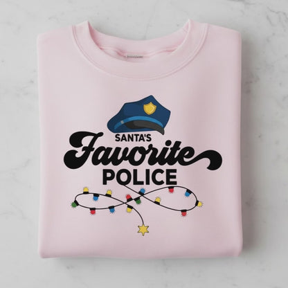 Police Officer Christmas Hoodie & Sweatshirt Gift, Holiday Cop Wear, KingArtDesigner