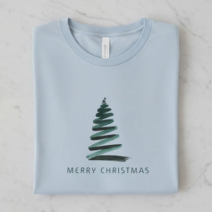 Minimal Christmas Tree Shirt, Modern Holiday Graphic Tee, Winter Gift, KingArtDesigner