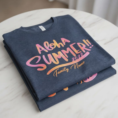 Custom Aloha Summer Vacation Shirt | Family Beach Trip Tee
