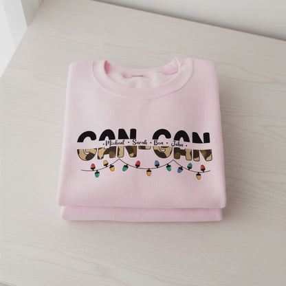 Personalized Family Christmas Sweatshirt & Hoodie with Custom Family Names