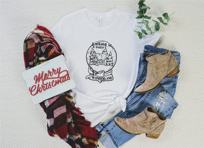 Winter Wonderland Snow Globe Shirt, Christmas Gift Idea, KingArtDesigner